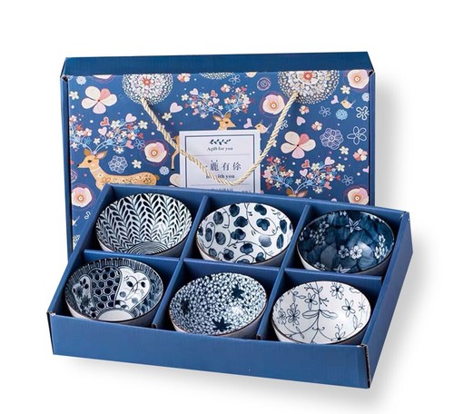 Set blue japanese chinese - 6,