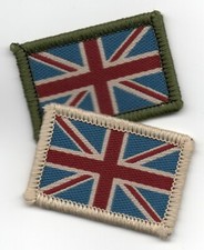 Union Jack UK British Flag Badge Patch Military 4 x 2.7cm Sew On or Hook Backing