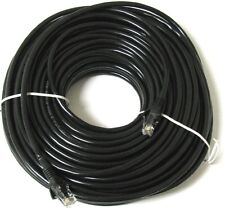 50m Network Ethernet Cable Cat5e Black External Outdoor LAN PC Router Modem RJ45