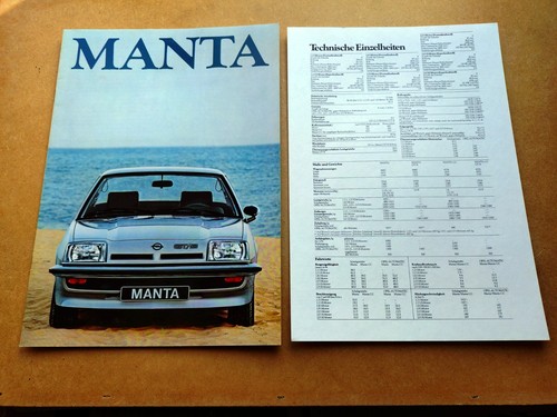 Opel manta brochure 1978 - 9.1978, +