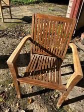 Teak garden furniture set table and 4 chairs used