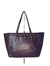 Coach plum saffiano cross grain leather tote bag style 23578