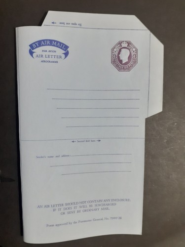 Kgvi postal stationery airmail - kgvi,