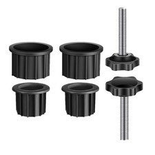  2 Sets Parasol Base Spare Parts Pole Replacement Bottom Stand Screw Cap