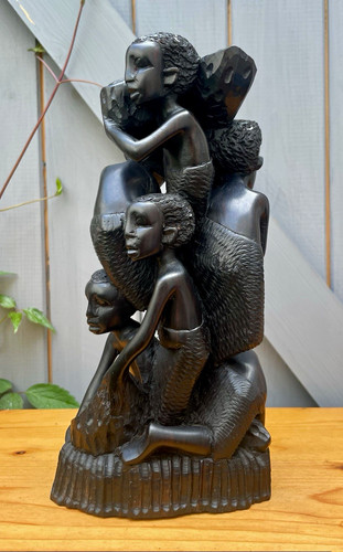 Hand carved african tree - tree, of