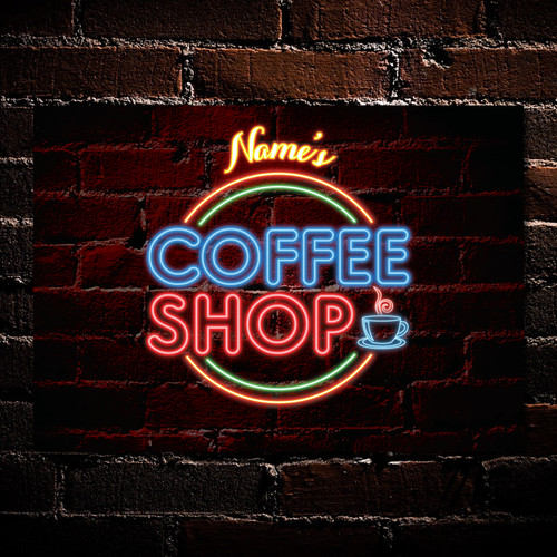 Personalised coffee shop - shop, wall