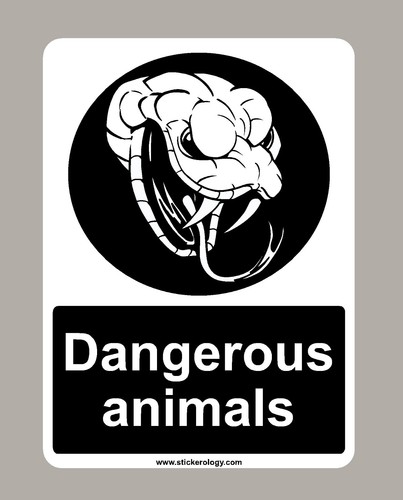 Dangerous animals sticker - dangerous,