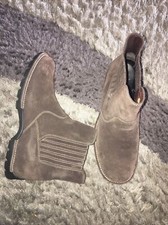 Women's Cole Haan Water Proof Suede Chelsea Boots Size 8B D15578 Brown NICE COND