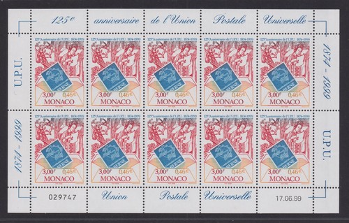 Monaco mini sheet - 10, stamps
