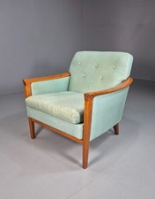 Vintage Broderna Andersson Teak and Green Lounge Chair Swedish 1960s EB7755 MNOR