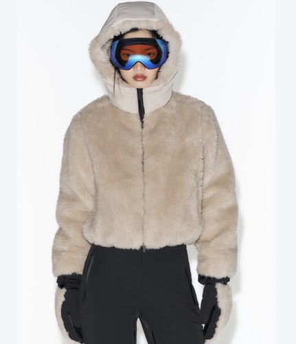 New zara faux fur - fur, hooded
