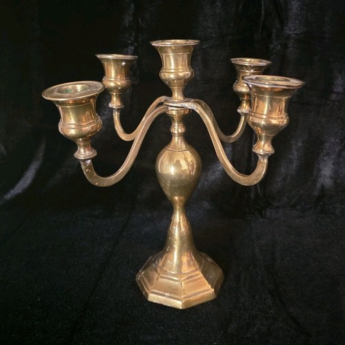 Vintage brass arm candelabra - vintage,