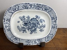Vintage Masons Stratford Blue & White China Asiatic Pheasant Platter