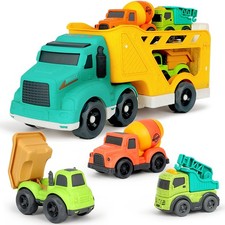 GDBAQAN Toddler Toys Trucks for 3 4 Year Old Boy, Kids Toy Cars with Dump Truck