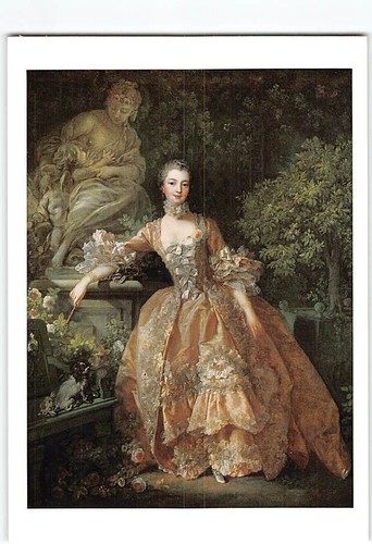 Postcard portrait madame de - of,