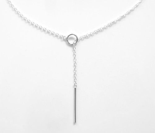 Sterling silver lariat - sterling,