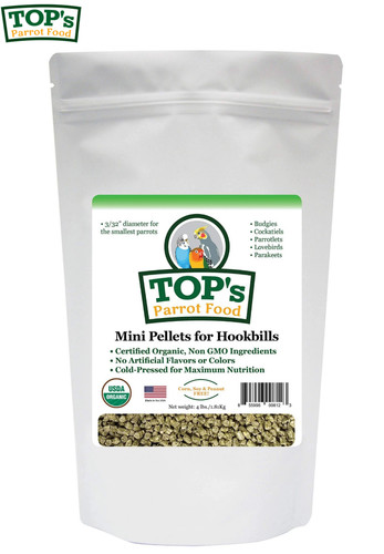 Tops organic parrot food mini - food,