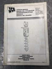 JCB OWNERS MANUAL EARTH DRILL 9801/0143 ISSUE 1