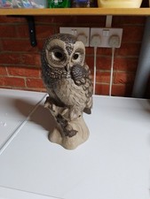 Poole Pottery Barbara Linley Adams Stoneware Owl Figurine 32cm High