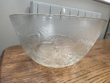 Large Heavy Glass Fruit Bowl France Duralex Vertongen Tabledecor Glassware