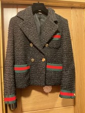 Ladies Gucci Short Jacket Size Uk 10 Black