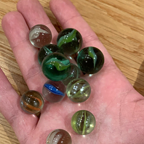 Vintage mixed colour glass - mixed,