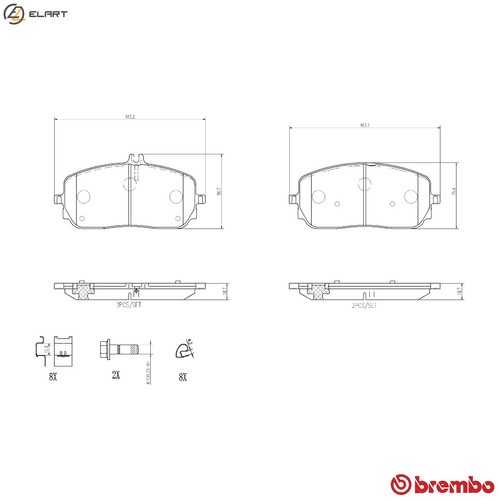 Brake pad set disc - brake,