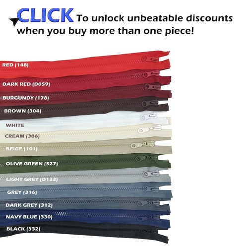 Open end chunky zip size - chunky, #5