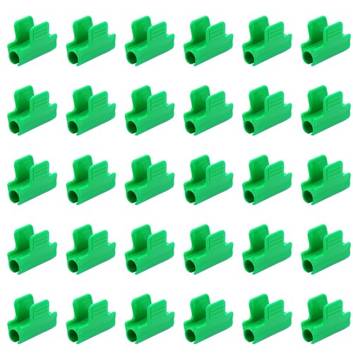 Reusable green plastic clamp - green,