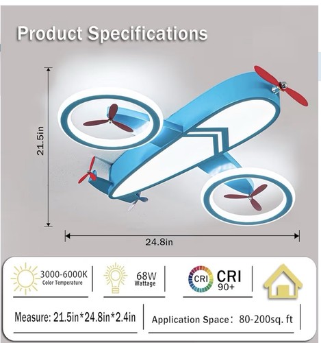 Led dimmable kids ceiling - led,
