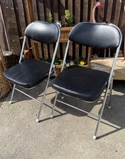 Vintage Folding Chairs Pair Of