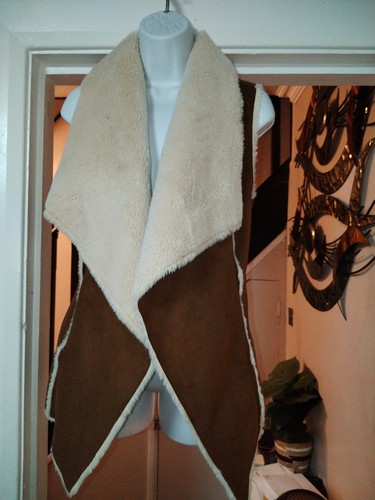Women faux fur gilet size - faux, s