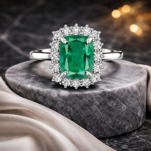 Natural emerald - 3.90, ct