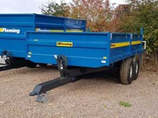 FLEMING TR8 Tipping 8 Tonne Dropside Trailer, Twin Axle - New