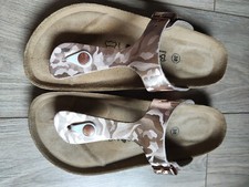 QVC BOnova Ibiza Toe Post Footbed Slipon SANDAL Rose Gold ~ Size 5 /38 RRP £52