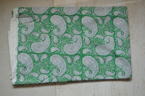 Sanganeri hand block paisley - hand,