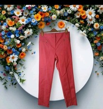Womens F&F pink trousers Size UK 12 W30" L27" Bright Colourful Summer Casual 