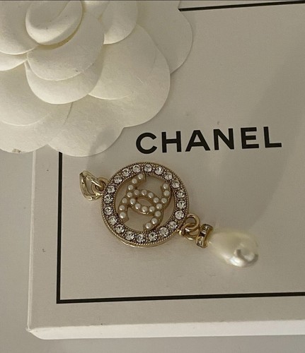 Chanel paris gold rhinestone - chanel,