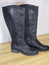 Ladies Womens Clarks Knee High Boots *Marana Trudy* Black Leather Size Uk 4