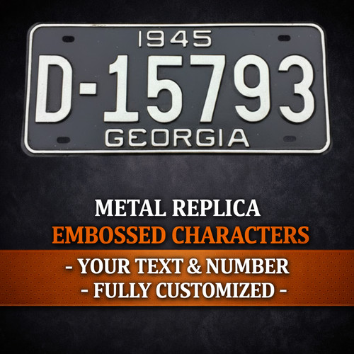 Georgia 1945 metal embossed - 1945,