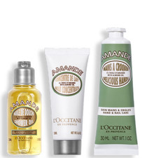 L'Occitane Amande Almond Body Cream Shower Oil & Nail Care Mini Gift Set Travel
