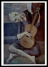 Postcard The Old Guitarist by