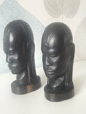 Pair Of Wooden Vintage African