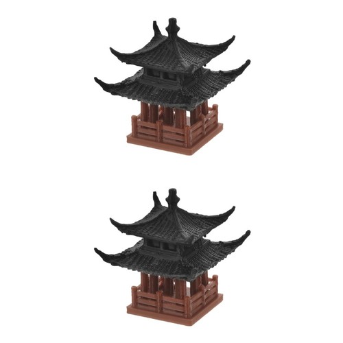 2pcs mini pavilion statue - 2pcs,