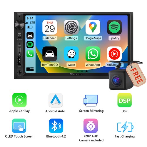 Double din qled car radio - double,