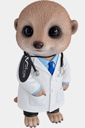 Meerkat doctor figurine - meerkat,