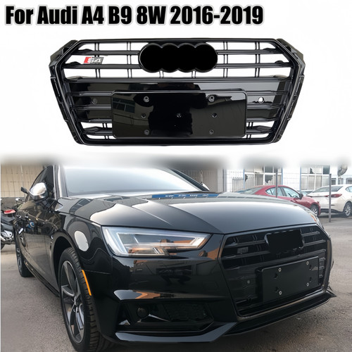 1pcs black front bumper grille - black,