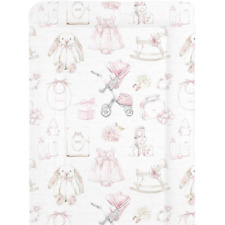 Girls Baby Changing Mat Vintage Design Pink Padded Wipeable Changing Table Pad