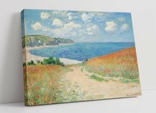 CLAUDE MONET, PATH IN THE WHEATFIELDS POURVILLE -CANVAS WALL ART PAINTING PRINT