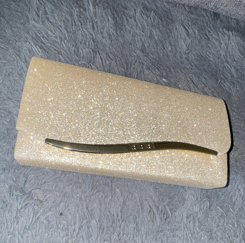 Gold glitter hard glasses - hard,
